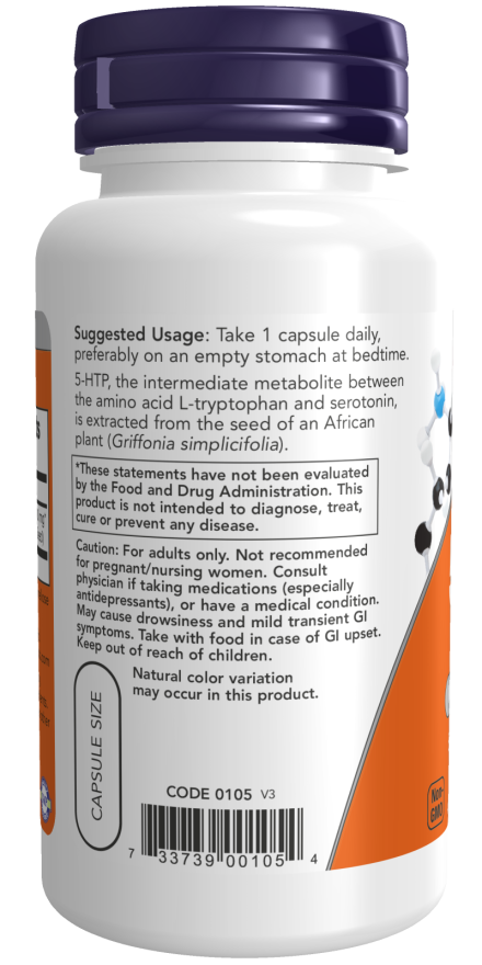 現推出 5-HTP 100 毫克素食膠囊 60 片裝