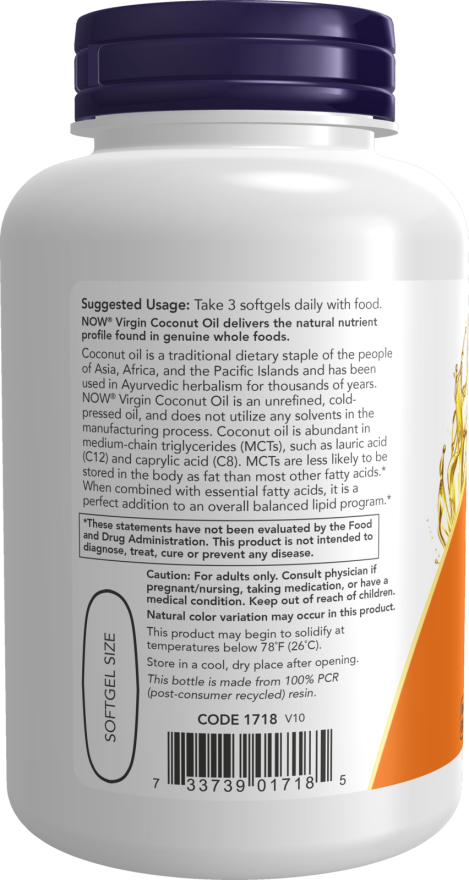 Now 初榨椰子油 1000 毫克軟膠囊 120 粒