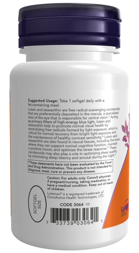 現推出葉黃素25毫克及玉米黃質5毫克軟膠囊,60粒裝