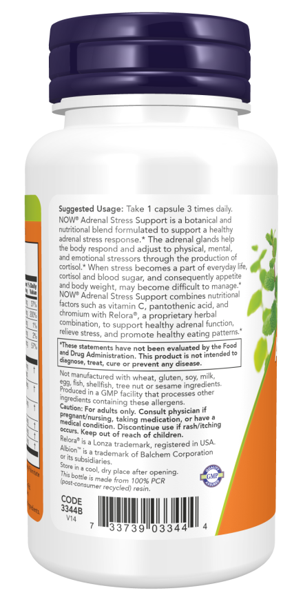 Now Adrenal Stress Support Veg Capsules 90