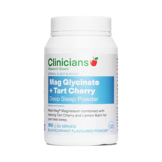 Clinicians Mag Glycinate + Tart Cherry Deep Sleep Powder
