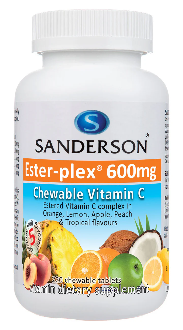 Sanderson Ester-plex 維生素 C 水果口味咀嚼錠 600 毫克 220 片