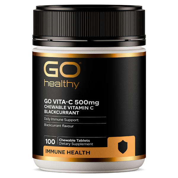 Go Healthy 維他命C 500毫克 B/黑加侖口味咀嚼片 100 粒