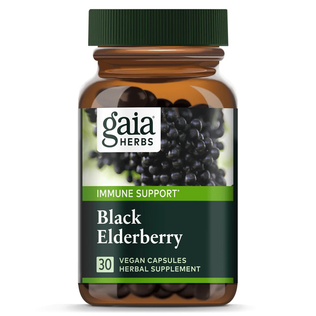 Gaia Herbs 黑接骨木莓素食膠囊 60粒