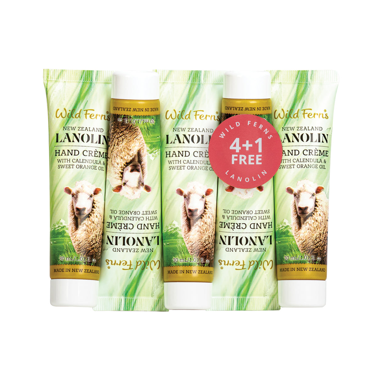 Wild Ferns Lanolin Hand Cream 30g 4+1