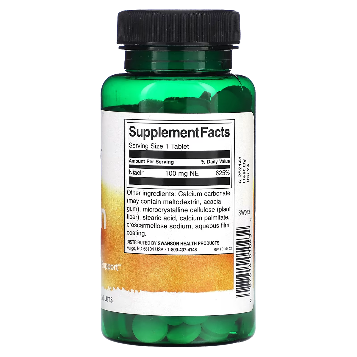 斯旺森菸鹼酸(維生素B3)錠 100毫克 250片