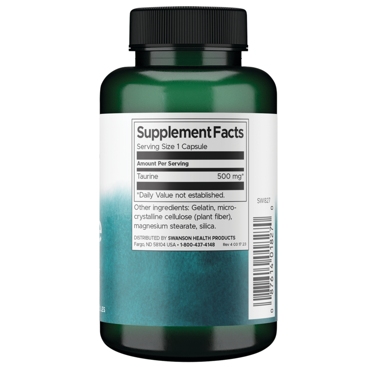 Swanson 牛磺酸 500 毫克膠囊 100 粒