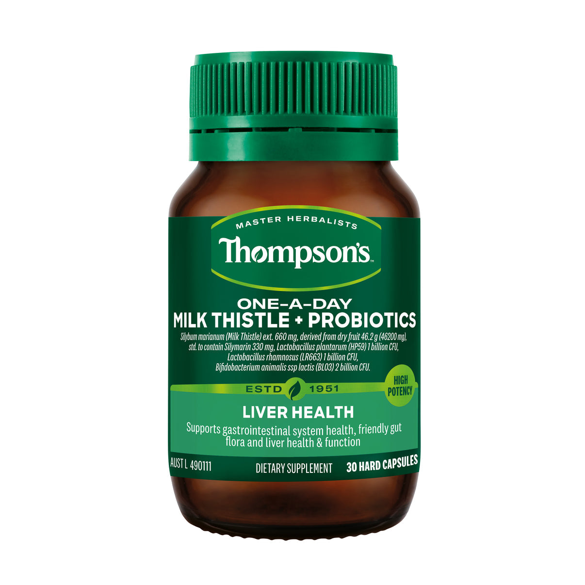 Thompson's One-A-Day Milk Thistle + Probiotics