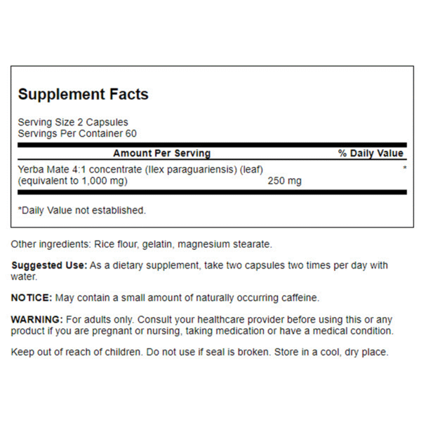 Swanson – 馬黛茶 125毫克 120C