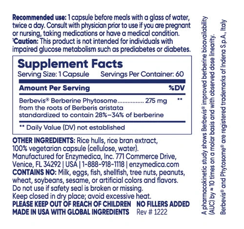 Enzymedica Berberine Phytosome Capsules 60