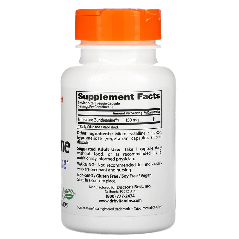 Doctor's Best L-茶胺酸(含Suntheanine成分)素食膠囊 90粒