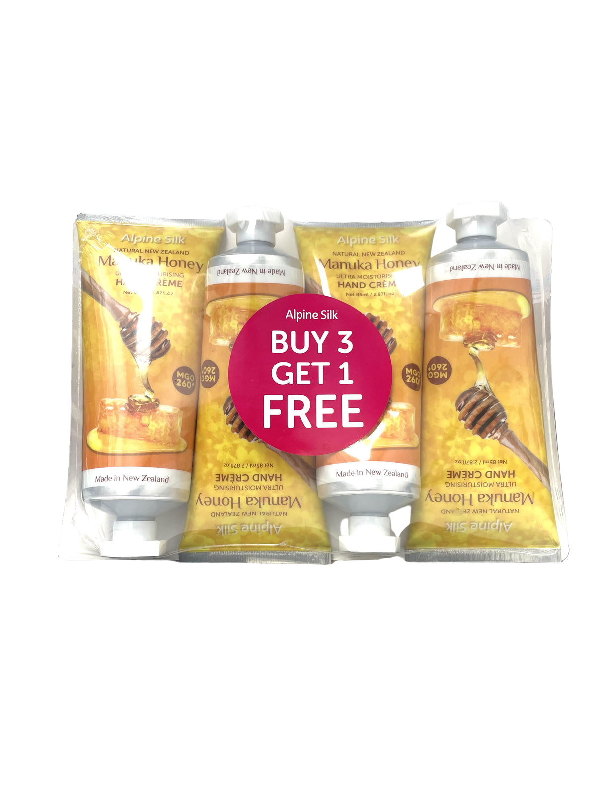 Alpine Silk 麥盧卡蜂蜜護手霜 85ml 買三送一