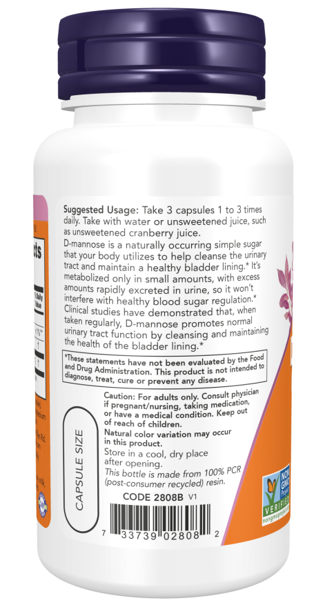 D-甘露糖植物膠囊 500毫克 120粒裝