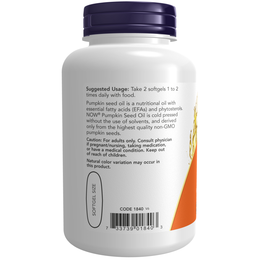Now 南瓜籽油 1000毫克軟膠囊 100粒
