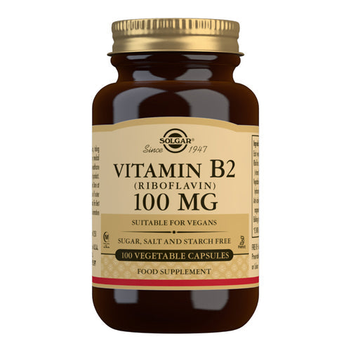 Solgar Vitamin B2 (Riboflavin) 100 mg Vegetable Capsules 100