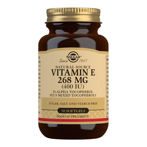 Solgar Vitamin E 400IU Mixed Tocopherols Softgels 50