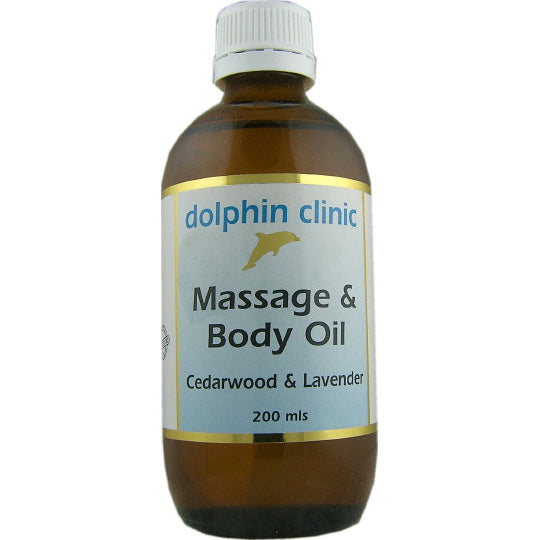 海豚牌雪松薰衣草按摩身體油 200毫升