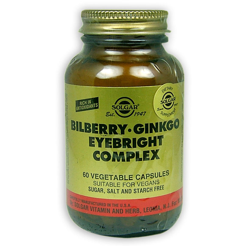 Solgar Bilberry-Ginkgo Eyebright Complex Vegecaps