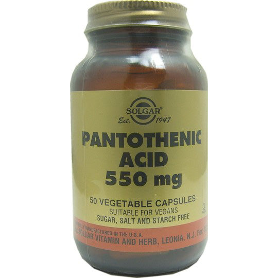 Solgar 泛酸 550 毫克素食膠囊