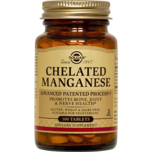 Solgar Chelated Manganese Tablets 100