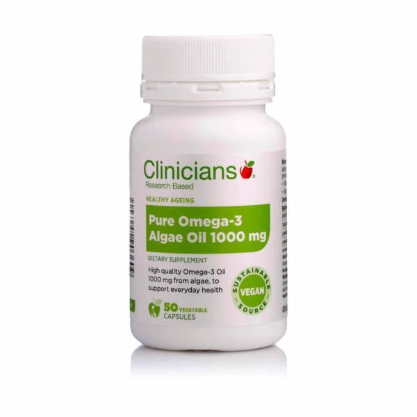 Clinicians Vegan Omega-3 Algae Oil 1000mg 50 Capsules