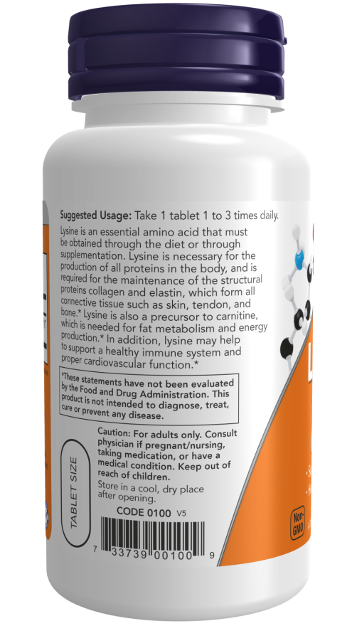 現在有售L-賴氨酸500毫克片劑，100片裝