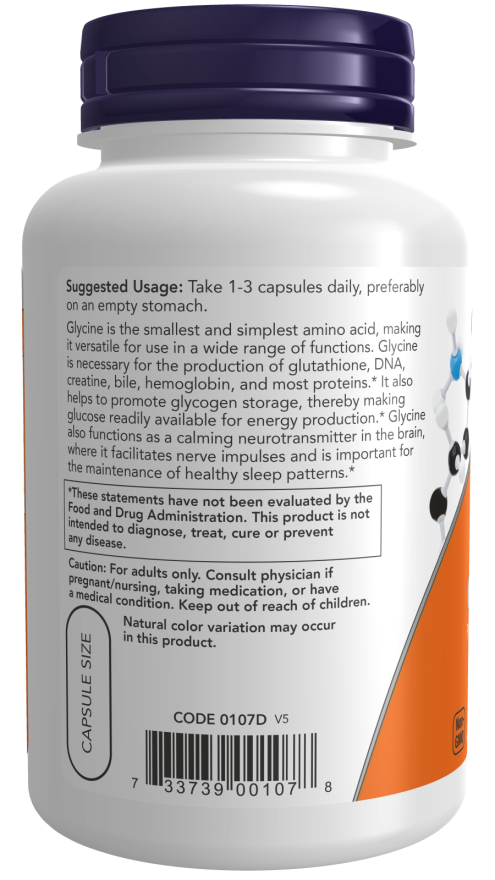 Now Glycine 1000毫克素食膠囊 100粒