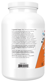 Now L-Lysine Pure Powder 454 g