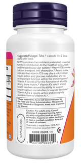 Now 維生素 D-3 1000 IU 維生素 K-2 45 微克膠囊 120 粒