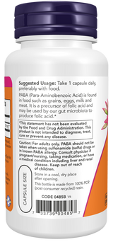 現在販售 PABA 500 毫克素食膠囊 100 片裝