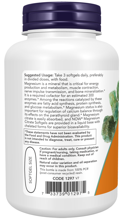 Now牌檸檬酸鎂軟膠囊 90粒