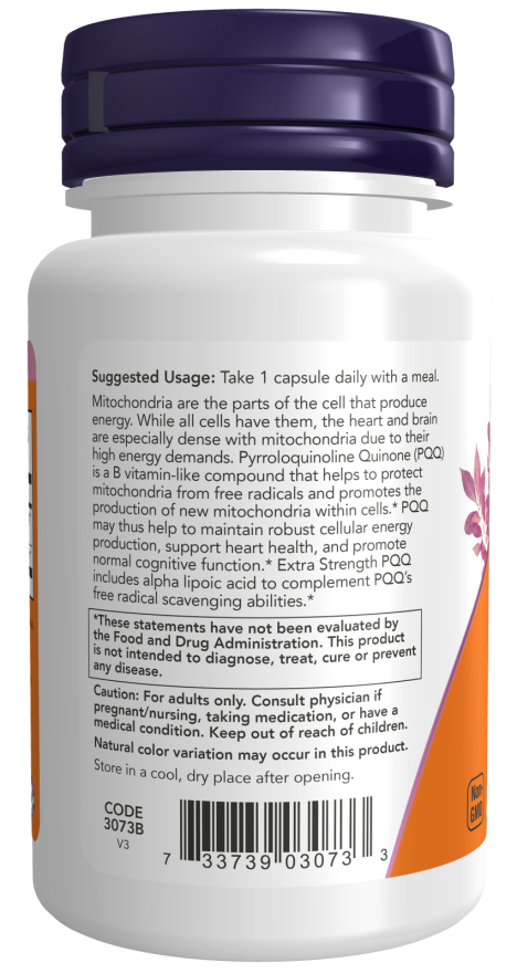 現推出 PQQ 特強效 40 毫克素食膠囊 50 粒裝