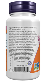 Now Red Yeast Rice 600 mg Veg Capsules 120