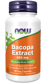 現推出 Bacopa 萃取物 450 毫克素食膠囊 90 片裝
