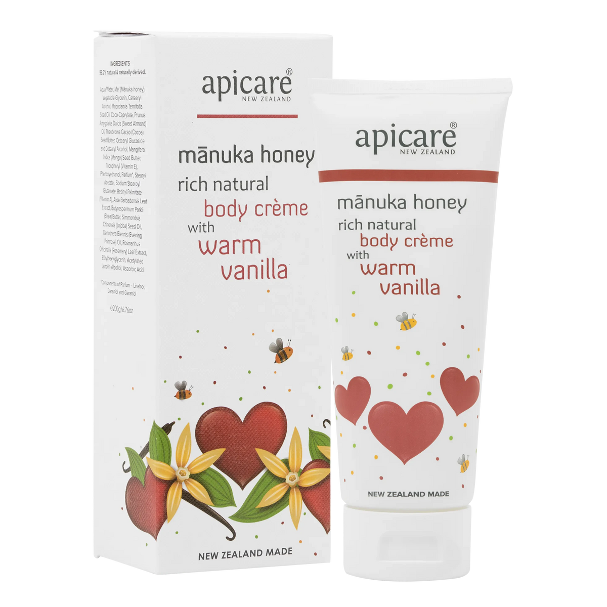 Apicare 麥盧卡蜂蜜身體乳（含暖香草）200克