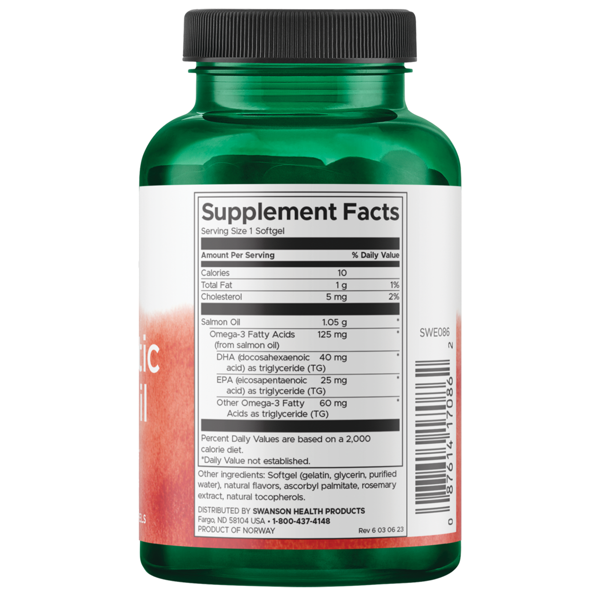 Swanson 純大西洋鮭魚油軟膠囊 1050毫克 90粒