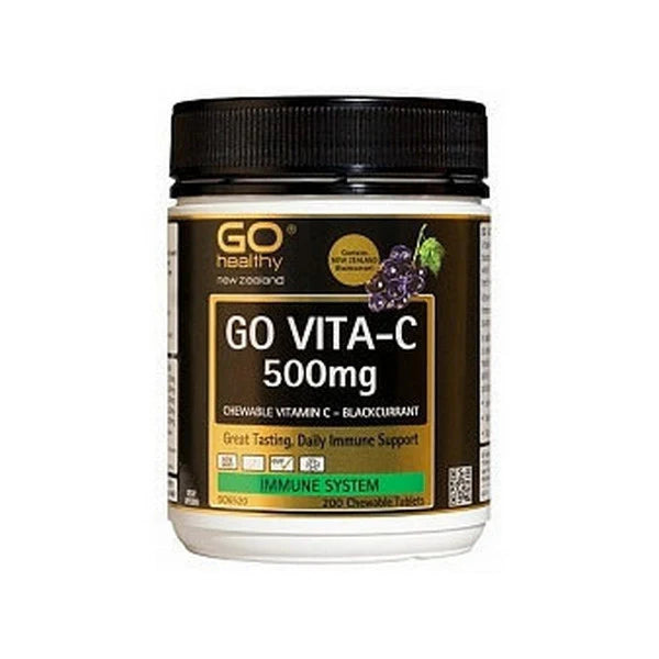 Go Healthy 維他命C 500毫克 B/黑加侖口味咀嚼片 100 粒