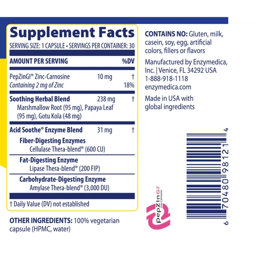 Enzymedica 酸舒緩咀嚼片 30 片