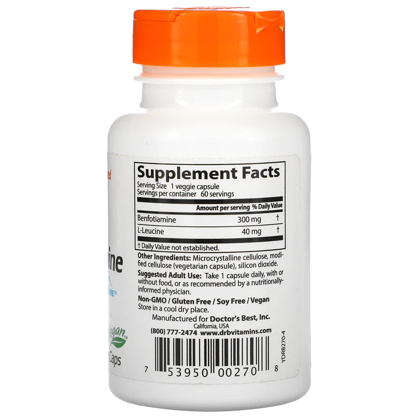 Doctor's Best  Benfotiamine 300 Vegecaps 60