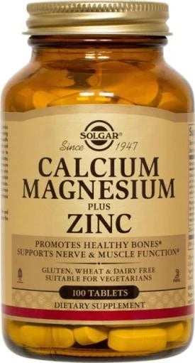 Solgar Calcium Magnesium Plus Zinc Tablets