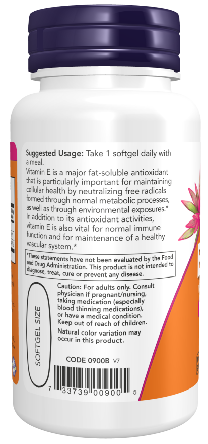 Now 維生素 E-1000 混合生育酚軟膠囊 100 粒