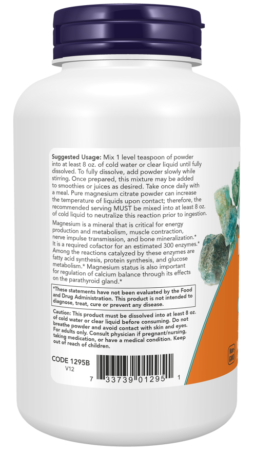 Now牌純檸檬酸鎂粉 227克