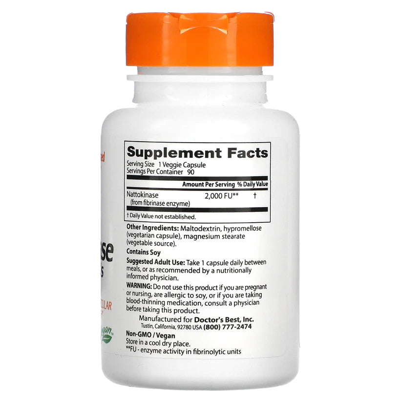 Doctor's Best 納豆激酶 2000 FU 素食膠囊 90粒