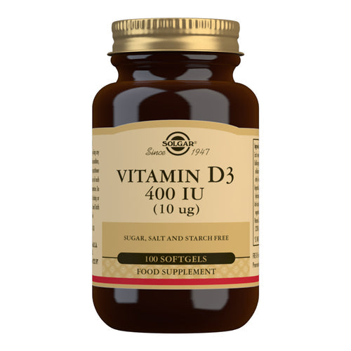 Solgar Vitamin D3 10ug (400iu) 100 softgels