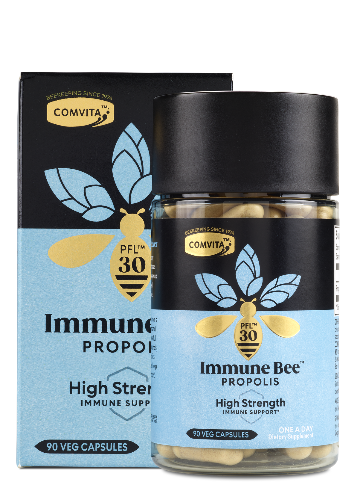 Comvita Immune Bee™ Propolis High Strength 1-A-Day PFL30 Veg Capsules