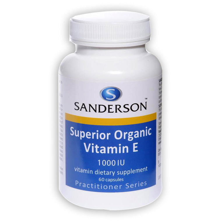 Sanderson 高級有機維生素 E 1000國際單位膠囊 60粒