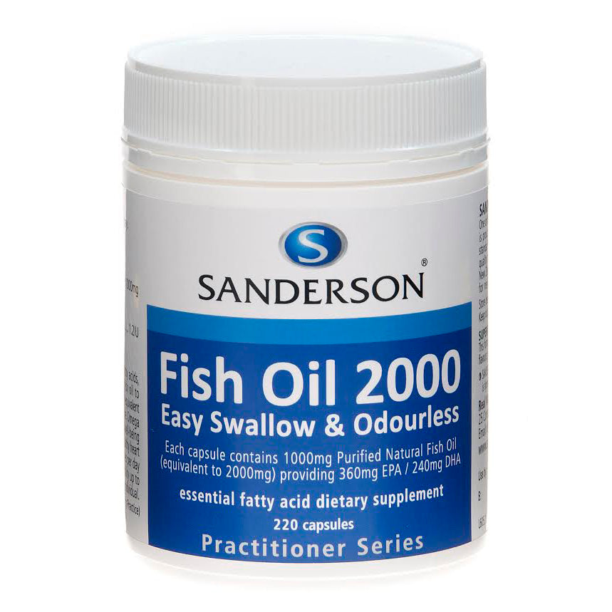 Sanderson 魚油 2000（360 毫克 EPA/240 毫克 DHA）膠囊 220 粒