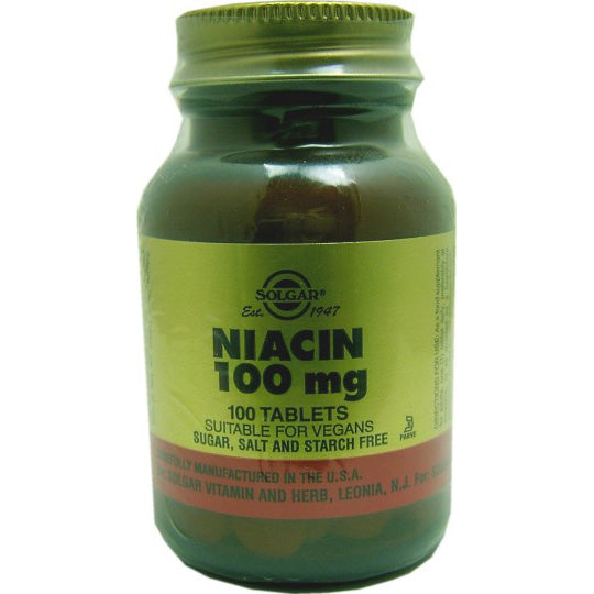 Solgar Vitamin B3 (Niacin) 100mg Tablets