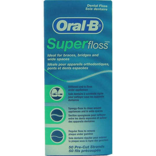 Oral-B 超級牙線 50 件裝。