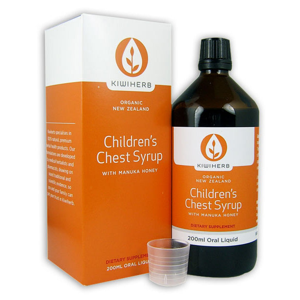 Kiwiherb 兒童胸部糖漿（含麥盧卡蜂蜜）200毫升